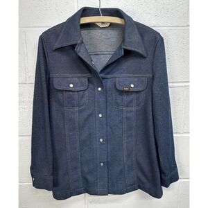 VTG 1970s LEE Riders Pearl Snap Jacket / Made In USA / Men's Medium